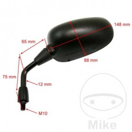JMP Black right rear view mirror 713.46.87