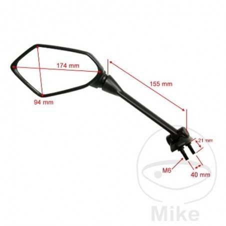 JMP Black right rear view mirror 713.47.45