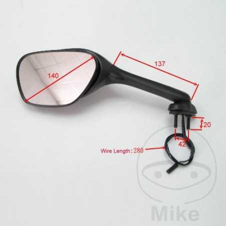 JMP black left wing mirror 713.66.74