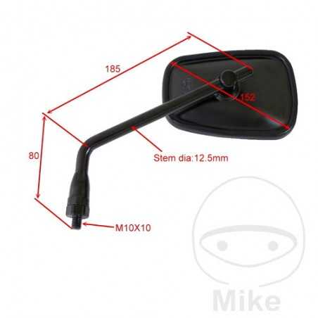 JMP Espejo retrovisor derecho negro 713.70.52