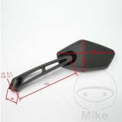 JMP black left wing mirror 713.73.59