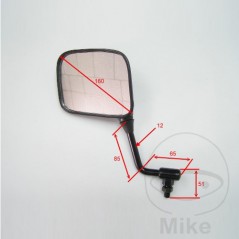 JMP Espejo retrovisor derecho negro 713.73.75