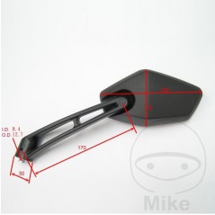 JMP Espejo retrovisor derecho negro 713.74.90