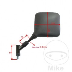 JMP Espejo retrovisor derecho negro 713.89.51