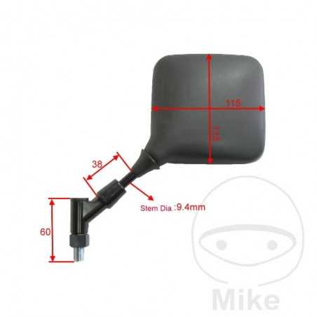 JMP Black right rear view mirror 713.89.51