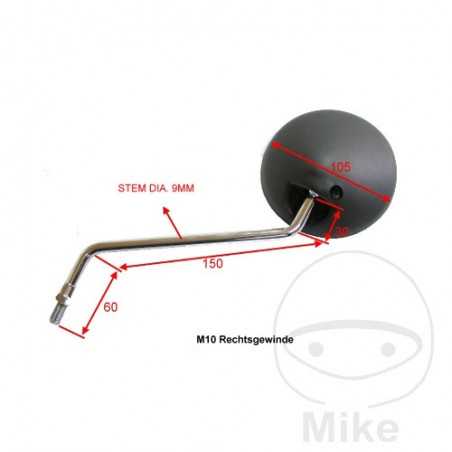 JMP black left wing mirror 713.92.49