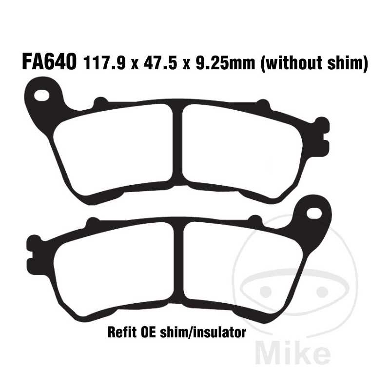 EBC SINTERED BRAKE PADS HH ALTN: 7870146 737.01.06