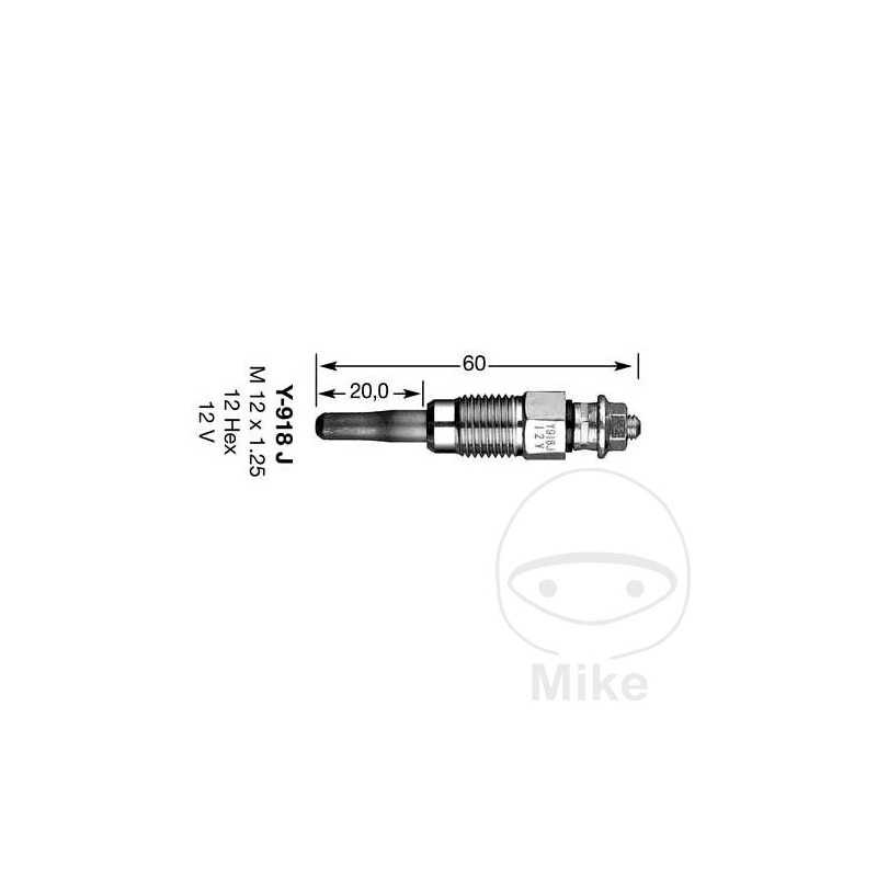 NGK Bujía calentador diesel 857 Y-918J D-POWER 2 ALTN:1331016 133.00.11