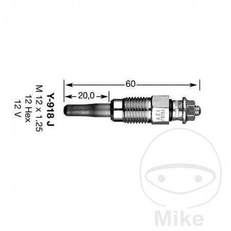 NGK diesel glow plug 857 Y-918J D-POWER 2 ALTN:1331016 133.00.11