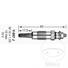 NGK diesel glow plug Y-937J 
D-POWER 5 133.01.51