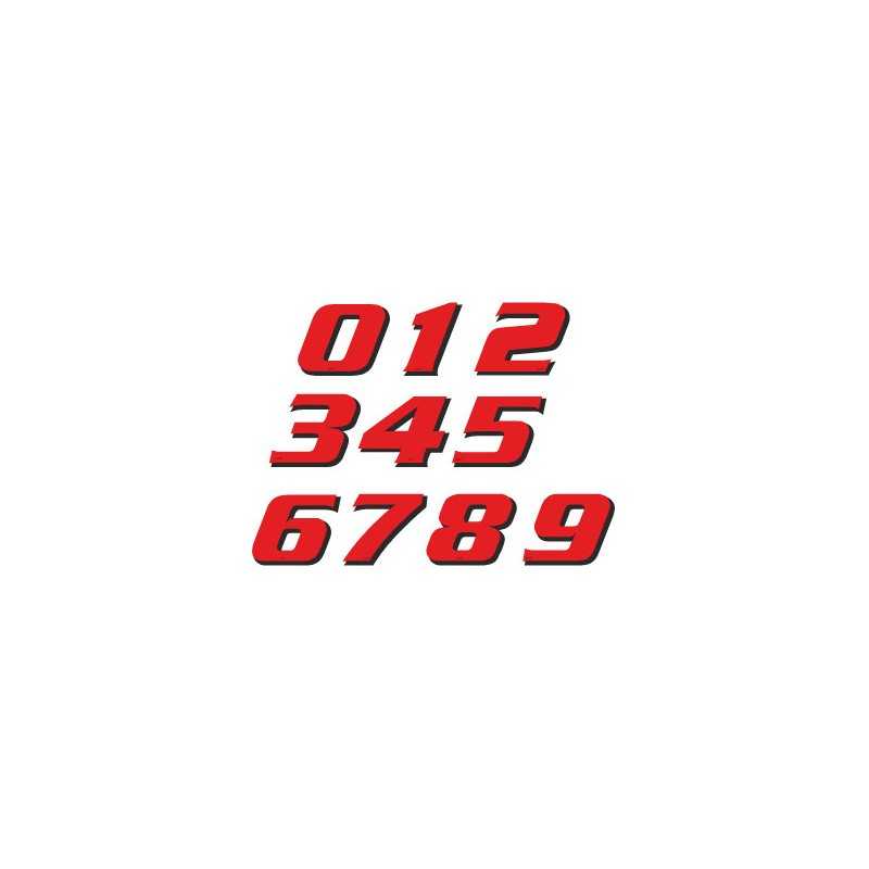Pack of 5 adhesive numbers of the number 2 115mm