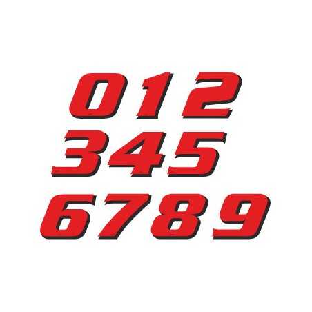 Pack of 5 adhesive numbers of the number 2 115mm