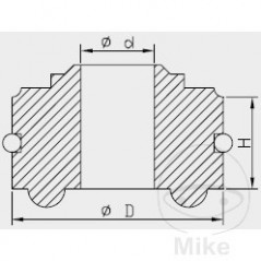 KAYABA Cabezal de junta amortiguador 50/16 MM 773.11.78