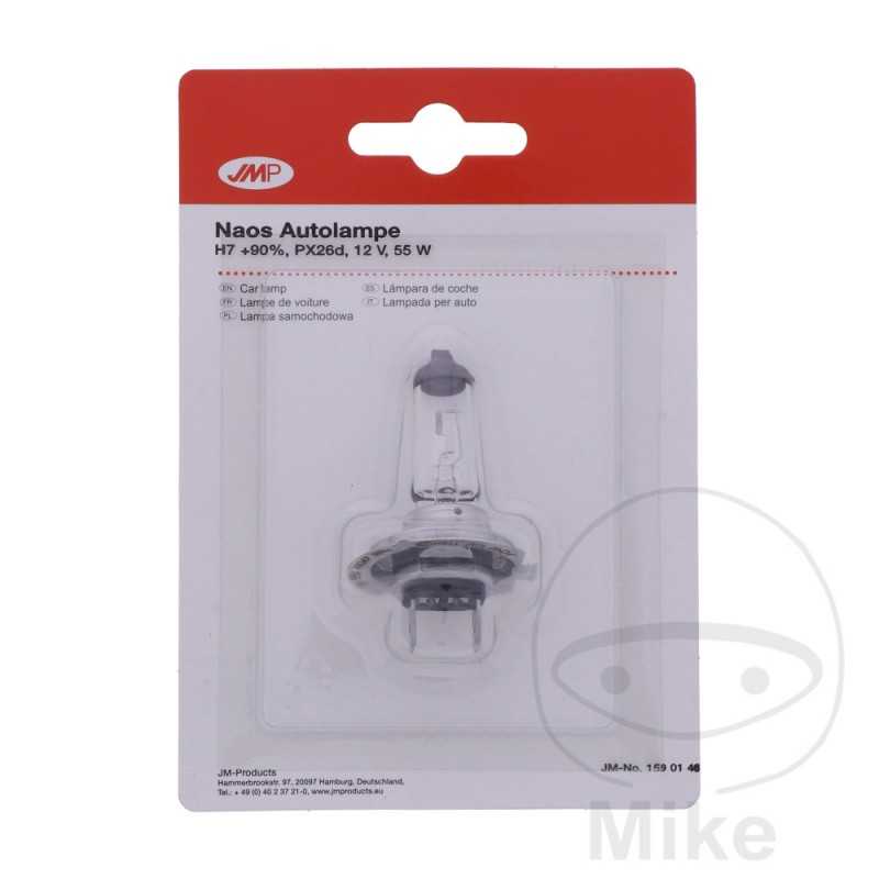 JMP Bombilla halógena 12V 55W H7+90% NAOS 159.01.46