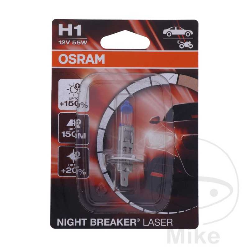 OSRAM halogen bulb H1 12V 55W 
 NIGHT BREAKER LASER 159.01.61