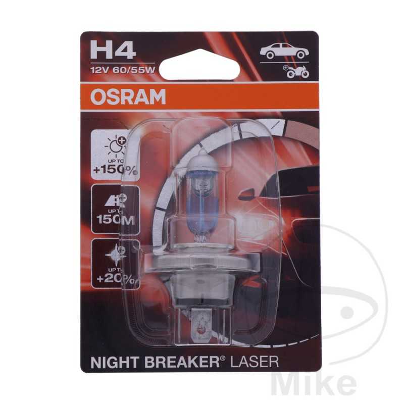 OSRAM halogen bulb H4 12V 60/55W 
 NIGHT BREAKER LASER 159.01.64
