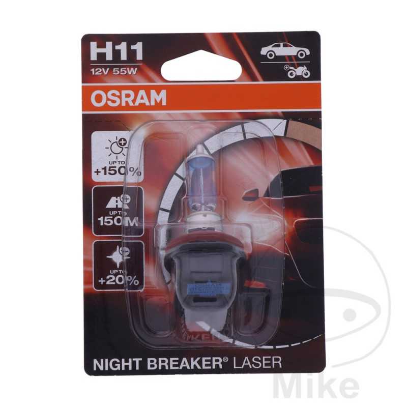 OSRAM halogen bulb H11 12V 55W 
NIGHT BREAKER LASER 159.01.72