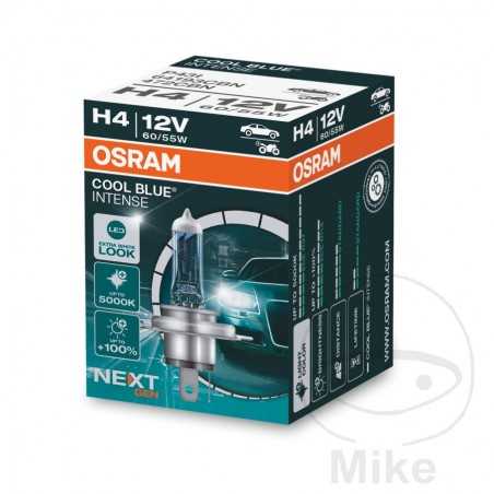 OSRAM halogen bulb H4 12V 60/55W 
COOL BLUE INTENSE NEX GEN 159.02.42