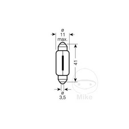 OSRAM halogen bulb 12V 5W SV8.5-8 41 MM ORIGINAL - FESTOON 159.04.47