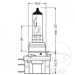 OSRAM halogen bulb H15 12V 15/55W ORIGINAL 159.10.80