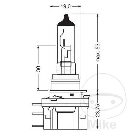 OSRAM halogen bulb H15 12V 15/55W ORIGINAL 159.10.80