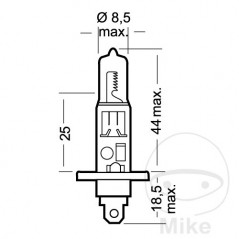 OSRAM Bombilla halógena H1 12V 55W ORIGINAL 159.13.53