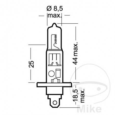 OSRAM halogen bulb H1 12V 55W ORIGINAL 159.13.53