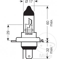 OSRAM halogen bulb H4 24V 75/70W ORIGINAL 159.14.11