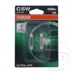 OSRAM Blister 2 lámparas bombilla 12V 5W SV8.5-8 
ULTRA LIFE 159.18.41