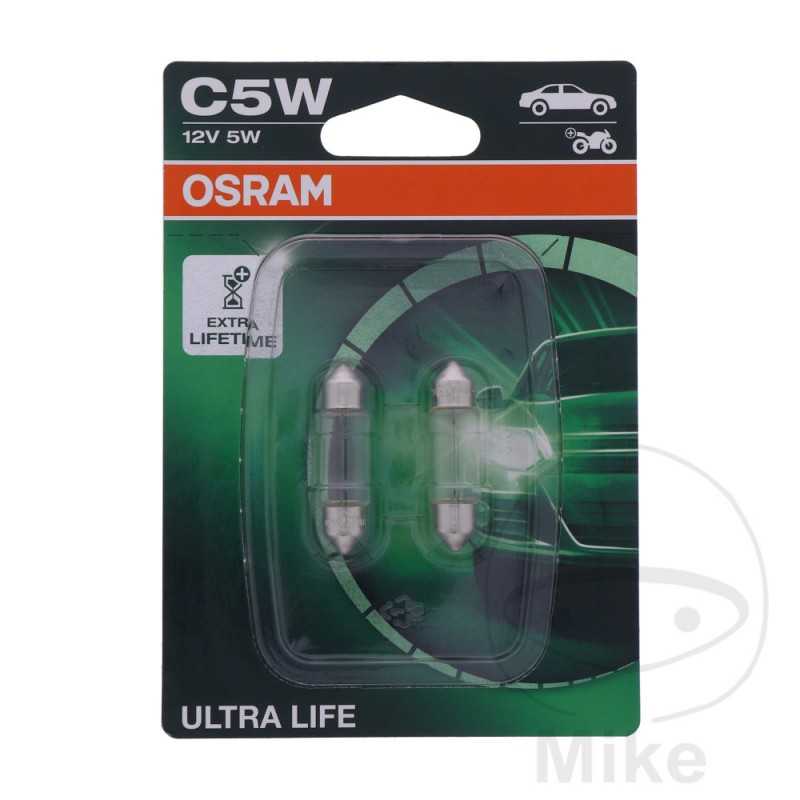 OSRAM Blister 2 bulb lamps 12V 5W SV8.5-8 
ULTRA LIFE 159.18.41
