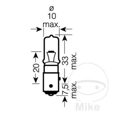 JMP halogen bulb 12V 21W 
BAY9S 705.08.70