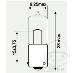 JMP halogen bulb 12V 6W BAX9S 705.08.53
