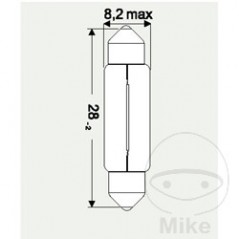 JMP halogen bulb 6V 3W 
SV7-8 8.2 X 28 MM 705.08.58