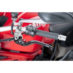 PUIG Maneta embrague fija cuerpo negro de aluminio CNC - Marca 220N