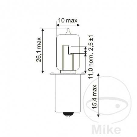 JMP halogen bulb HS2 6V 15W 
PX13.5S 705.04.73