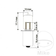 JMP halogen bulb HS3 6V 2.4W 
PX13.5S 705.04.75