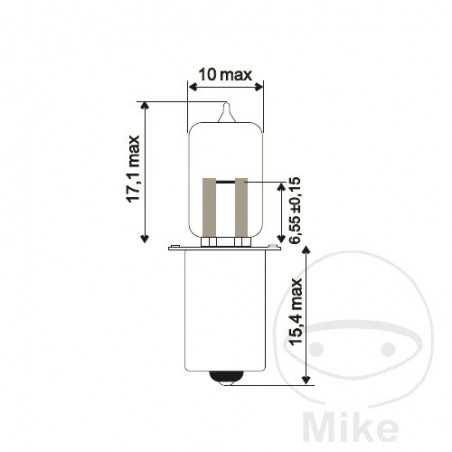 JMP halogen bulb HS3 6V 2.4W 
PX13.5S 705.04.75