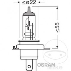 OSRAM halogen bulb HS1 12V 35/35W
 PX43T 706.01.20