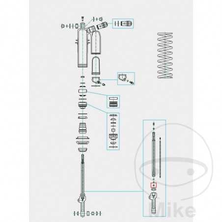 KAYABA Casquillo para vástago de pistón de
Amortiguador INOX 18 MM 773.12.02