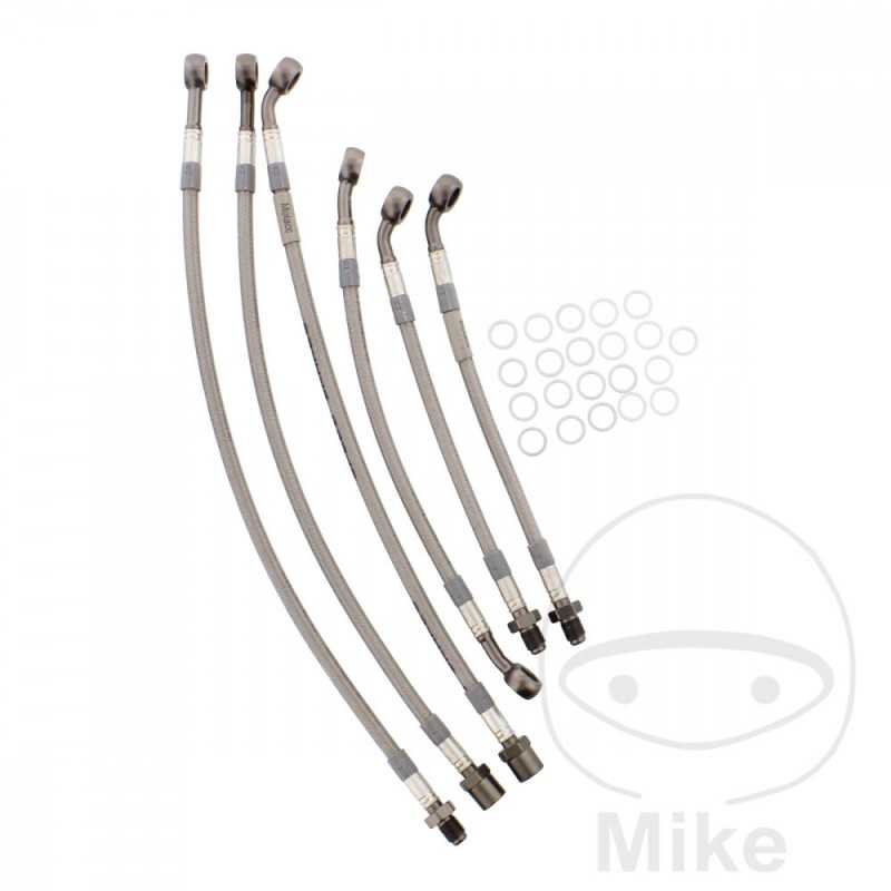 Kit 6 metal rear brake lines 757.01.06