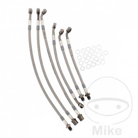 Kit 6 metal rear brake lines 757.01.06