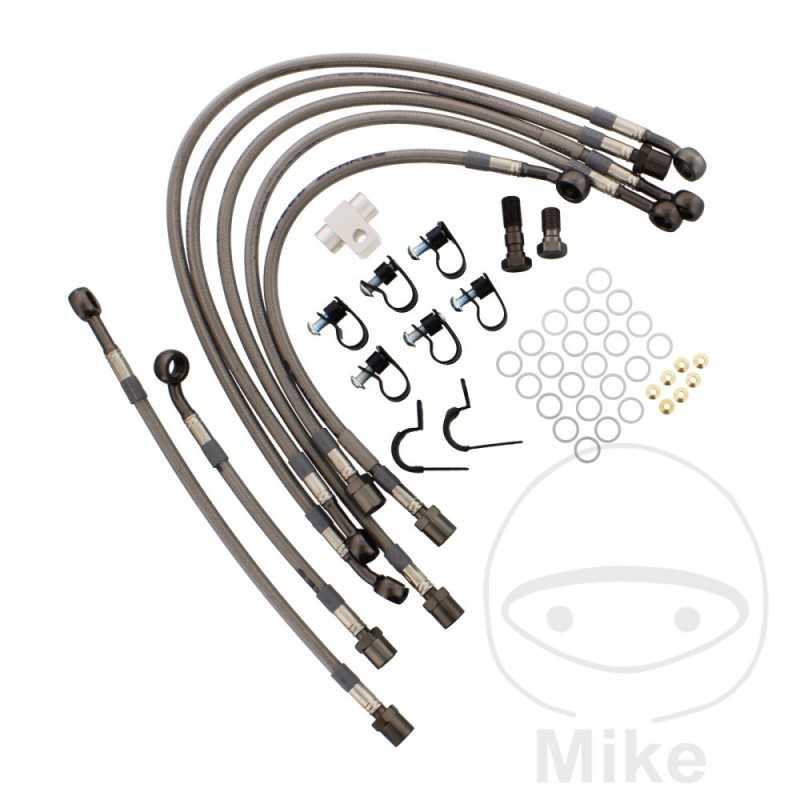 Kit 7 metal rear brake lines 757.01.10