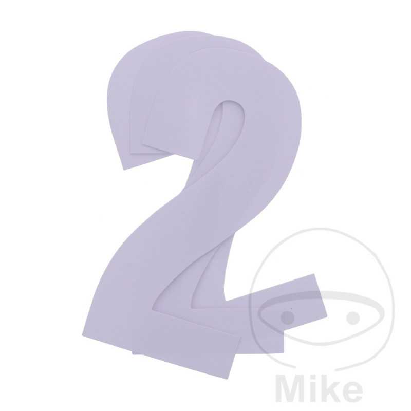 BLACKBIRD RACING 3 pack stickers number 2 for motorcycle 13X7 CM 711.24.43