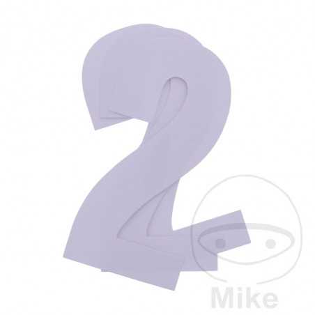 BLACKBIRD RACING Pack 3 pegatinas número 2 para moto 13X7 CM 711.24.43