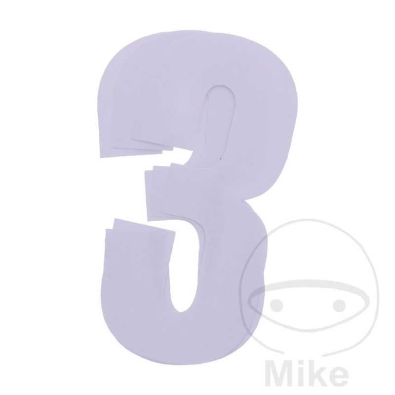 BLACKBIRD RACING Pack 3 stickers number for motorcycle 13X7 CM 711.24.45