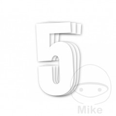 BLACKBIRD RACING Pack 3 pegatinas número 5 para moto 13X7 CM 711.24.47