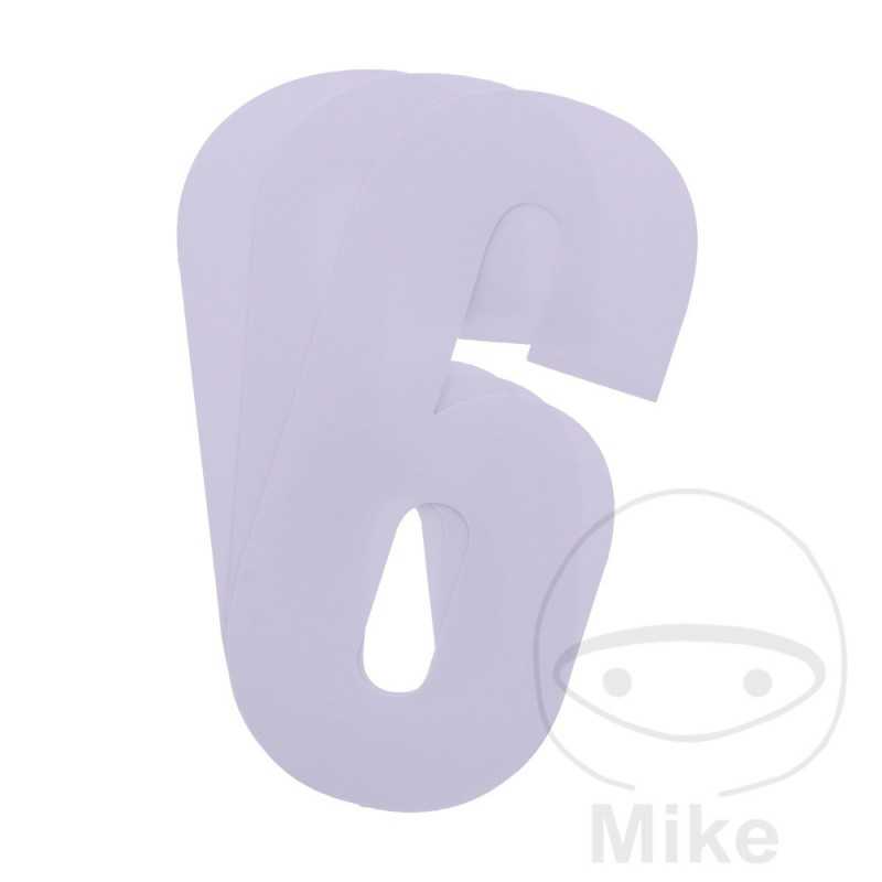 BLACKBIRD RACING 3 pack stickers number 6 for motorcycle 13X7 CM 711.24.48
