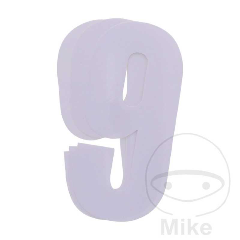 BLACKBIRD RACING 3 pack stickers number 9 for motorcycle 13X7 CM 711.24.52