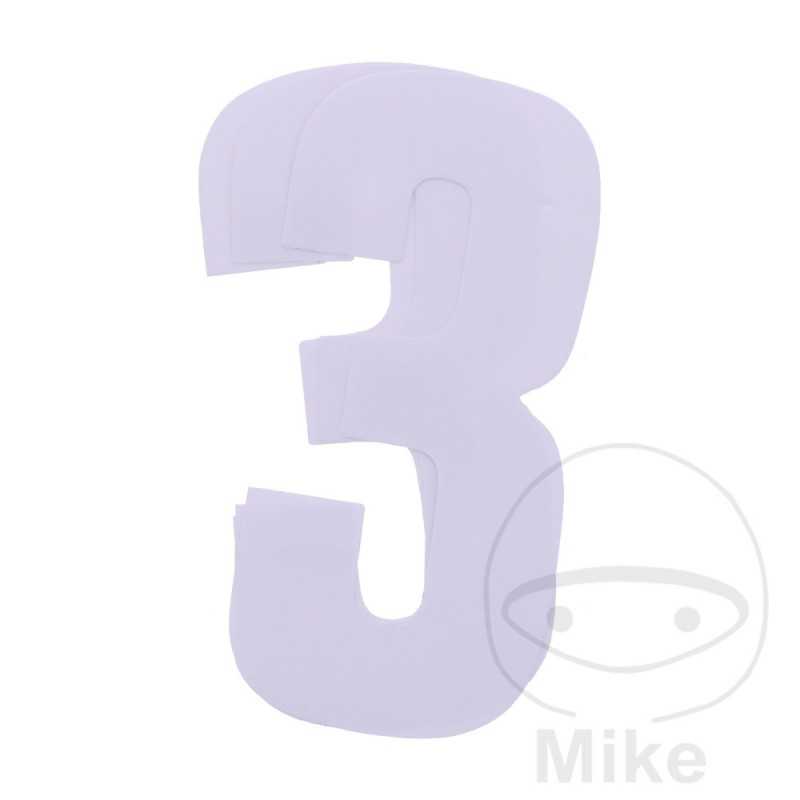 BLACKBIRD RACING Pack 3 stickers number for motorcycle 16X7.5 CM 711.24.55