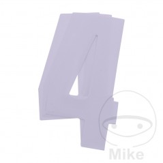 BLACKBIRD RACING Pack 3 pegatinas número 4 para moto 16X7.5 CM 711.24.56